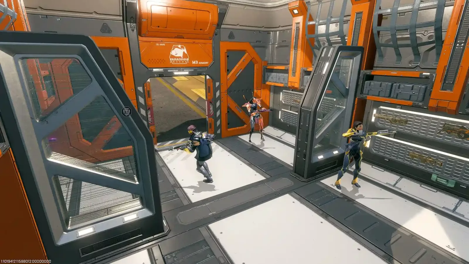 Crypto, Revenant i Horizon uzimaju oružje u Stronghold oružarnici u Apex Legends: Cipher.