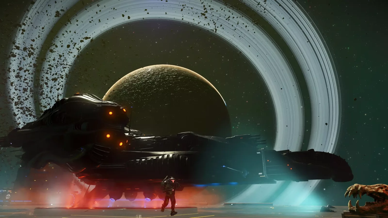 Snimak iz igre No Man’s Sky: Forsaken, sa novim sadržajem za istraživanje i prilagođavanje korveta.