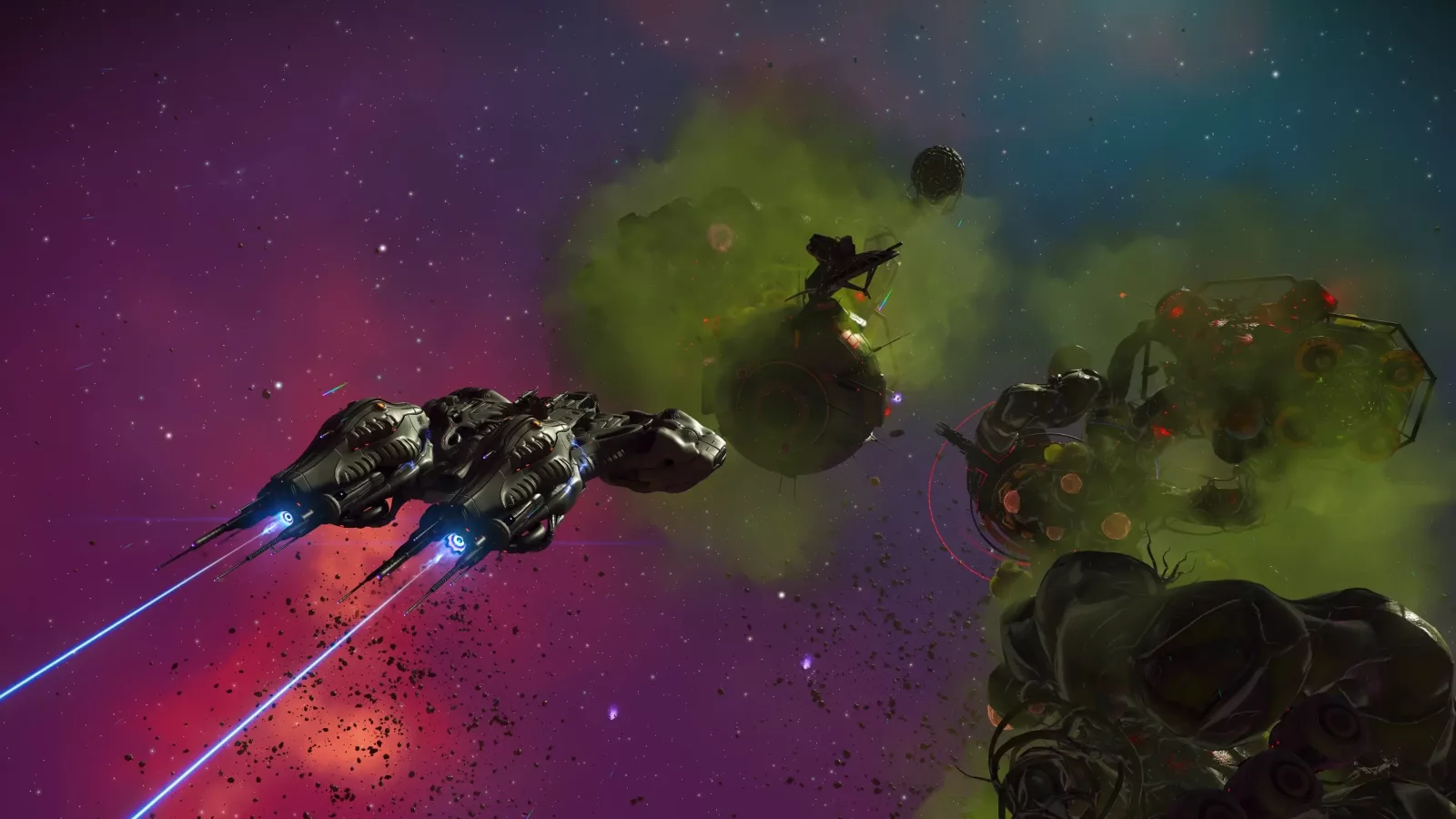 Prizor iz igre No Man’s Sky: Forsaken, iz ažuriranja sa sablasnim lokacijama i predmetima za istraživanje.