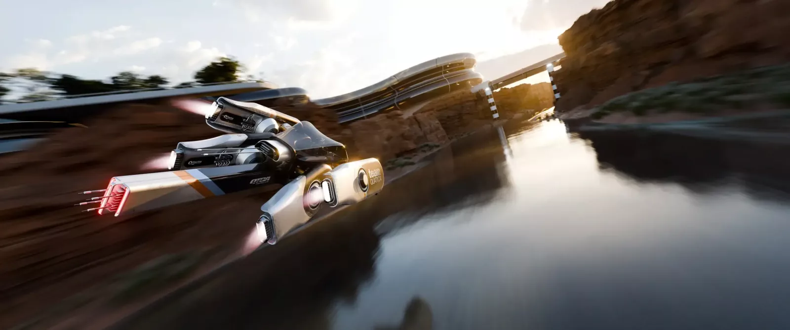 Scarab 46, futurističko trkačko vozilo iz klase Endurance Prototypes u igri Quatiica Motorsports.